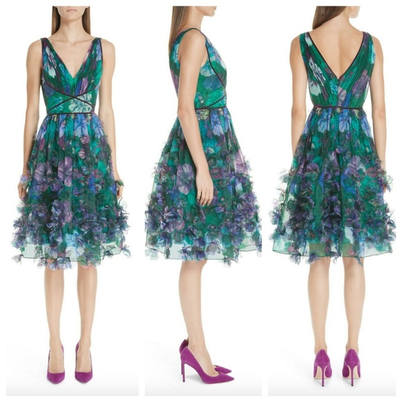 marchesa notte green dress